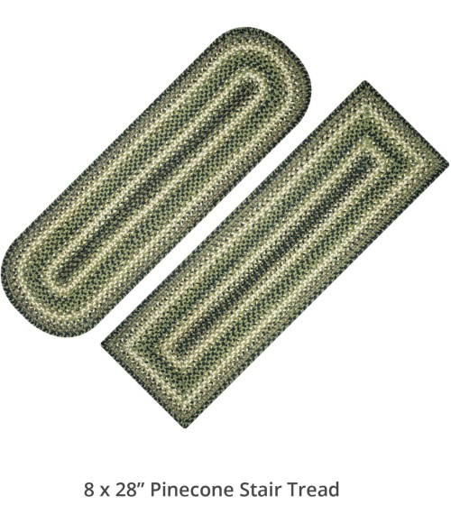 Home Spice Jute Braided Accessories Green 240119PS 8 in. X 28 in. Set of 2 Rect Rug