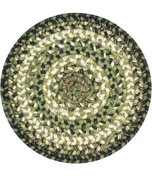 Home Spice Jute Braided Accessories Green Rug 240027PS 8 in. Set of 3 Round - Rugs Town Home Spice Jute Braided Accessories Green 240027PS 8 in. Set of 3 Round Rug
