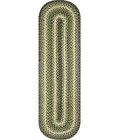 Home Spice Jute Braided Accessories Green 240103PS 8 in. X 28 in. Set of 2 Oval Rug