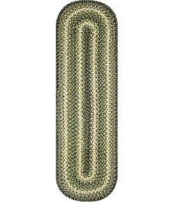 Home Spice Jute Braided Accessories Green 240103PS 8 in. X 28 in. Set of 2 Oval Rug