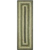 Homespice Decor Jute Braided Accessories Pinecone Green 240151PS 8 in. X 28 in. Set of 13 Rect Rug