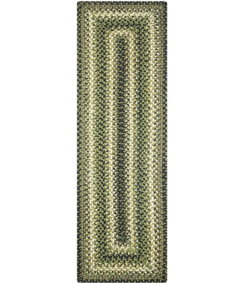 Home Spice Jute Braided Accessories Green 240119PS 8 in. X 28 in. Set of 2 Rect Rug
