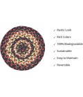 Home Spice Jute Braided Accessories Black Rug 240023PS 8 in. Set of 3 Round - Rugs Town Home Spice Jute Braided Accessories Black 240023PS 8 in. Set of 3 Round Rug