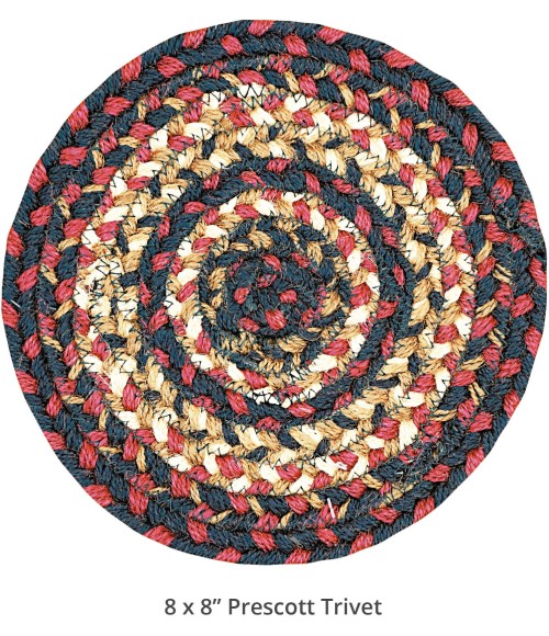 Home Spice Jute Braided Accessories Black Rug 240023PS 8 in. Set of 3 Round - Rugs Town Home Spice Jute Braided Accessories Black 240023PS 8 in. Set of 3 Round Rug