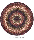 Home Spice Jute Braided Accessories Black 240171PS 15 in. Set of 6 Round Rug
