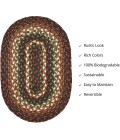 Home Spice Jute Braided Accessories Black Rug 240055PS 13 in. X 19 in. Set of 4 Oval - Rugs Town Home Spice Jute Braided Accessories Black 240055PS 13 in. X 19 in. Set of 4 Oval Rug