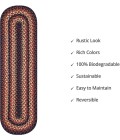 Home Spice Jute Braided Accessories Black Rug 240131PS 8 in. X 28 in. Set of 13 Oval - Rugs Town Home Spice Jute Braided Accessories Black 240131PS 8 in. X 28 in. Set of 13 Oval Rug