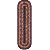 Homespice Decor Jute Braided Accessories Prescott Black 240131PS 8 in. X 28 in. Set of 13 Oval Rug