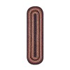 Homespice Decor Jute Braided Accessories Prescott Black 571564 11 in. X 36 in. Oval Rug