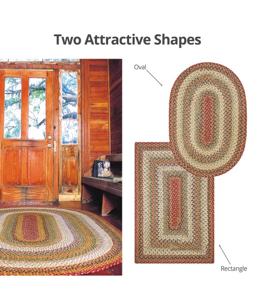 Homespice Decor Rug Sale. Pumpkin Pie Cotton Braided Rug