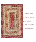 Homespice Cotton Braided Red Rug