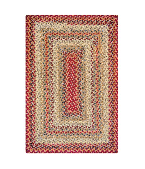 Homespice Cotton Braided Red Rug