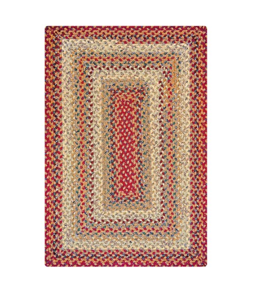 Homespice Cotton Braided Red Rug