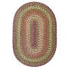 Homespice Decor Ultra Durable Braided Rainforest Green 300164 27 in. X 45 in. Oval Rug