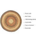 Home Spice Jute Braided Accessories Beige 240035PS 15 in. Set of 2 Round Rug