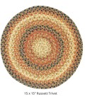 Home Spice Jute Braided Accessories Beige 240035PS 15 in. Set of 2 Round Rug