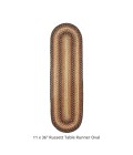 Homespice Decor Jute Braided Accessories Russett Beige 571045 11 in. X 36 in. Oval Rug