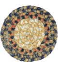 Homespice Decor Jute Braided Accessories Russett Beige 240001PS 4 in. Set of 6 Round Rug