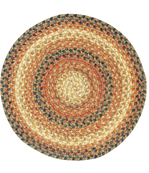Home Spice Jute Braided Accessories Beige 240035PS 15 in. Set of 2 Round Rug