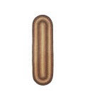 Homespice Decor Jute Braided Accessories Russett Beige 571045 11 in. X 36 in. Oval Rug