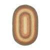Homespice Decor Jute Braided Russett Beige 501042 20 in. X 30 in. Oval Rug
