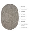 Homespice Ultra Durable Braided Gray Rug