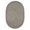 Homespice Decor Ultra Durable Braided Slate Light Grey 300560 27 in. X 45 in. Oval Rug