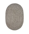 Homespice Decor Ultra Durable Braided Slate Light Grey 300560 27 in. X 45 in. Oval Rug