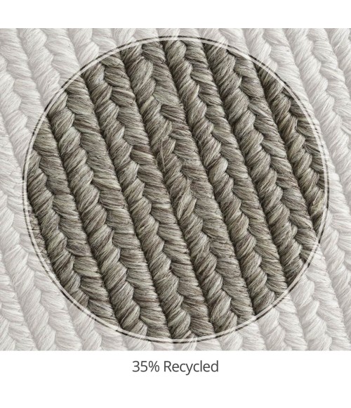 Homespice Decor Ultra Durable Braided Slate Light Grey 300560 27 in. X 45 in. Oval Rug