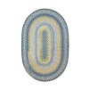 Homespice Decor Cotton Braided Sunflowers Blue 404312 5 ft. X 8 ft. Oval Rug