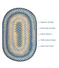 COTTON BRAIDED RUG Homespice Cotton Braided Blue Rug