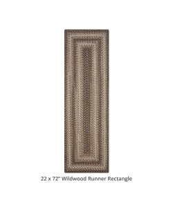 Homespice Decor Ultra Durable Braided Wildwood Brown 329622 22 in. X 72 in. Rect Rug