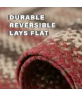 Homespice Decor Jute Braided Rug Red & Black Chester 10in. x 10in. Rect. Rug