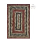 Homespice Decor Jute Braided Rug Red & Black Chester 10in. x 10in. Rect. Rug