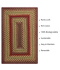 Homespice Jute Braided Red Rug