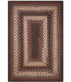 Homespice Decor Ultra Durable Braided Rug Burgundy & Black Montgomery 10in. x 10in. Rect. Rug