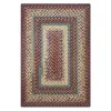Homespice Decor Cotton Braided Rug Red Neverland 10in. x 10in. Rect. Rug