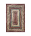 Homespice Decor Cotton Braided Rug Red Neverland 10in. x 10in. Rect. Rug