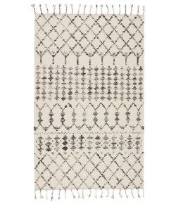 Jaipur Living Riot Handmade Geometric Ivory/ Black Ada02 Area Rug 7 ft. 10 in. X 9 ft. 10 in. Rectangle