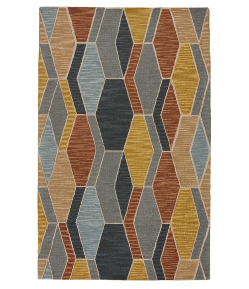 Vibe by Jaipur Living Sade Handmade Geometric Gray/ Gold Area Rug (9'X12')