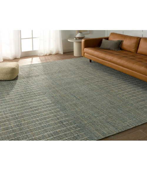 Jaipur Living Vidalia Handmade Striped Blue/ Gold Area Rug 10'X14'