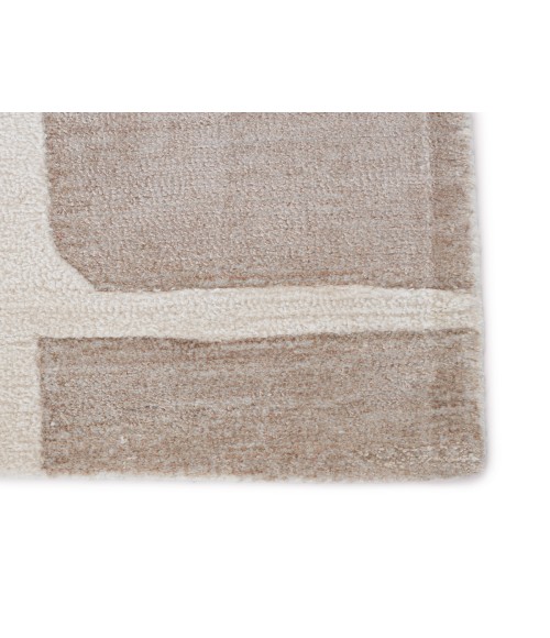 Jaipur Living Noverre Handmade Abstract Taupe/ Cream Area Rug 5'X8'