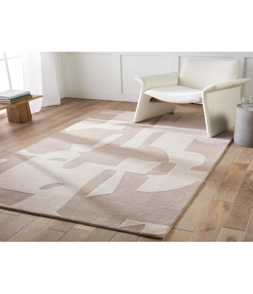 Jaipur Living Noverre Handmade Abstract Taupe/ Cream Area Rug 5'X8'