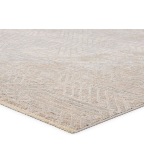 ARI05 Olympian Rug Jaipur Living Olympian Geometric Tan/ Gray Runner Rug 3'X10'