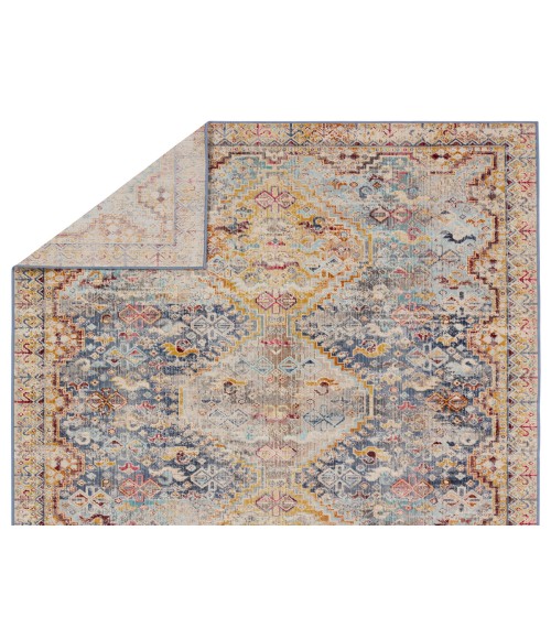 BEQ01 Esquire Rug Vibe by Jaipur Living Esquire Indoor/Outdoor Medallion Blue/ Mulitcolor Area Rug 5'X8'