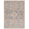 Vibe by Jaipur Living Bequest Marquess BEQ02 Blue - Orange 3 ft. X 8 ft. Rectangle Rug