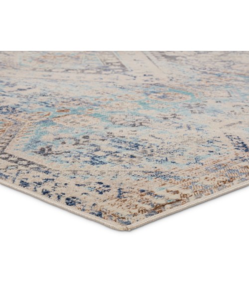 BEQ03 Marquess Rug Vibe by Jaipur Living Marquess Indoor/Outdoor Medallion Blue/ Gray Area Rug 9'X12'