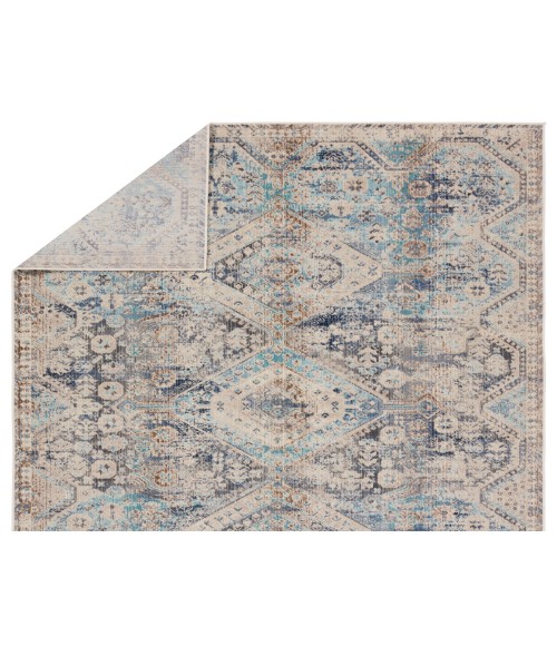 BEQ03 Marquess Rug Vibe by Jaipur Living Marquess Indoor/Outdoor Medallion Blue/ Gray Area Rug 9'X12'