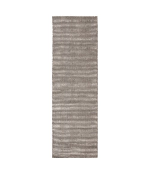 Jaipur Living Basis Handmade Solid Gray/ Silver Runner Rug (2'6"X8')