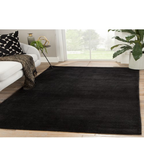 Jaipur Living Basis Handmade Solid Black Area Rug (8'X10')